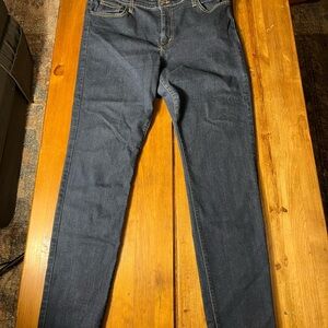 Judy Blue Women’s  Slim Straight Jeans in Dark Blue Denim